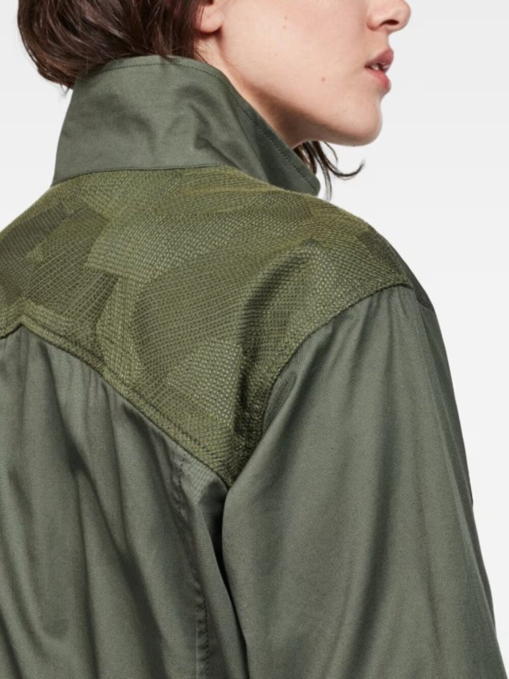 G-Star RAW Deline PST Green Cotton Field Jacket Women’s Large - Picture 10 of 16